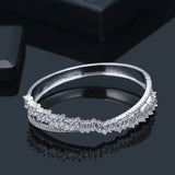 Women's Electroplating Bracelet with Stone Inlay