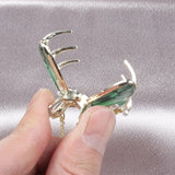 Red Rose Hair Claw Clip Tiara Pearl Pendant Crab Clip