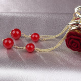 Red Rose Hair Claw Clip Tiara Pearl Pendant Crab Clip