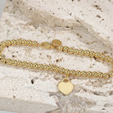 Enamel Heart Bracelet Ball Chain S925 Sterling Silver Rose Jewelry