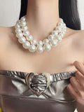 Exaggerated Pearl Necklaces Vintage Charm Jewelry