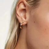 925 Silver Colorful Zircon Tassel Earrings Gift