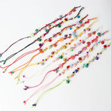 30pcs/Lots Rope Bell Shell Cuff Bracelet Jewelry Mix Style Size Adjustable