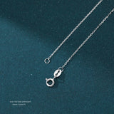 925 Silver CZ Cross Pendant Short Necklace Gift Girls