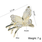 Women's Acrylic Flower Mini Clips Hair Tiara Butterfly Shaped SharkClip