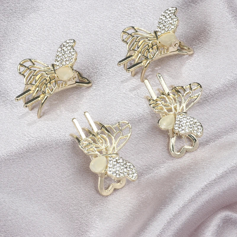 Women's Acrylic Flower Mini Clips Hair Tiara Butterfly Shaped SharkClip