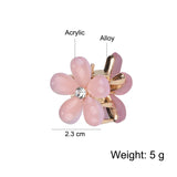 Women's Acrylic Flower Mini Clips Hair Tiara Butterfly Shaped SharkClip
