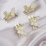 Women's Acrylic Flower Mini Clips Hair Tiara Butterfly Shaped SharkClip
