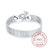 925 Silver Soft Watchband Charm Bracelet