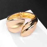 Women's Leaf Symmetrical Alloy Open Spring Bracelet