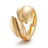 Women's Leaf Symmetrical Alloy Open Spring Bracelet