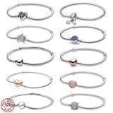 925 Sterling Silver Women's Bracelets for Charm Beads DIY Jewelry