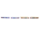 Colorful Rainbow CZ Bar 925 Sterling Silver Climber Earrings