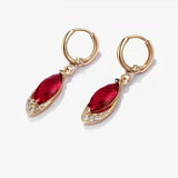 Ruby Pendant Earrings 14k Real Jewelry