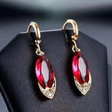 Ruby Pendant Earrings 14k Real Jewelry
