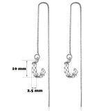 Crystal Paved Cuff Tassel Ear Line Earrings