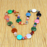 Boho Natural Stone Lariat Beaded Necklace