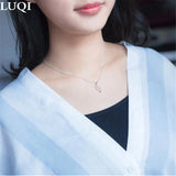 Leaf Pendant Necklace S925 Silver Plated