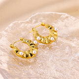 Women's Pearl C-shaped Earrings Gold-plated Jewelry