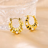 Women's Pearl C-shaped Earrings Gold-plated Jewelry