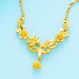 Women's Sand Rose Pendant Necklace in Gold-Plated Gift Jewelry