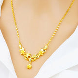 Women's Sand Rose Pendant Necklace in Gold-Plated Gift Jewelry