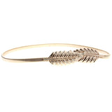 Women's Metal Leaves Chain Belt Elastic Waistband for Dress Skirt