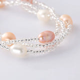 Women's Multilayer Pearl Beads Bracelet Cocktail Party Wedding Jewelry