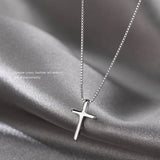 S925 Silver Complex Cross Pendant Necklace