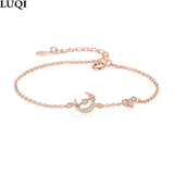 S925 Silver Cupid's Arrow Moon Stars Bracelet