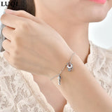 S925 Silver Plated Fish Bone Cat Personality Bracelet Gift