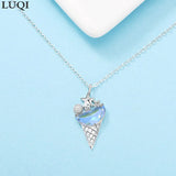 Women's S925 Silver Ice Cream Pendant Necklace