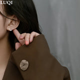 Moon Prince Stud Earrings Platinum Plated