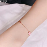 S925 Silver Plated Pink Bell Cat Claw Bracelet Gift