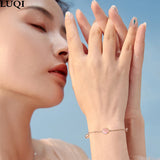 S925 Silver Plated Pink Bell Cat Claw Bracelet Gift