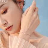 S925 Silver Plated Pink Bell Cat Claw Bracelet Gift