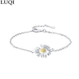 S925 Silver Sunflower Bracelet, Sweet Style
