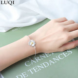S925 Silver Sunflower Bracelet, Sweet Style