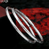 Women's S925 Silver Bohemian Open Bracelets QIANXI