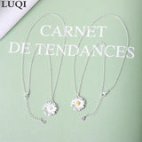 S925 Silver Sunflower Pendant Necklace