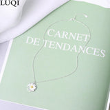 S925 Silver Sunflower Pendant Necklace