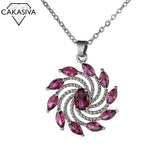 Women's Zircon Gemstone Necklace Gift Jewelry