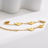 Women's Flower Chain Bracelet, Stainless Steel Link Adjustable