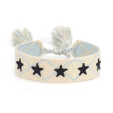 Friendship Charm Bracelet Embroidery Tassel Retro Couple Braided Jewelry