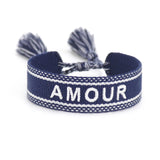 Friendship Charm Bracelet Embroidery Tassel Retro Couple Braided Jewelry