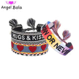 Friendship Charm Bracelet Embroidery Tassel Retro Couple Braided Jewelry