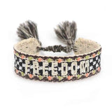 Friendship Charm Bracelet Embroidery Tassel Retro Couple Braided Jewelry