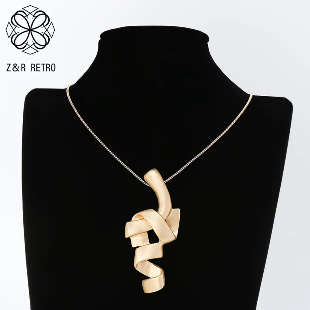 Geometric Silver Suspension Collares Necklace with Pendants