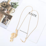 Geometric Silver Suspension Collares Necklace with Pendants