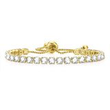 Women's CZ Chain Bracelet, Full Bright Chain, Adjustable